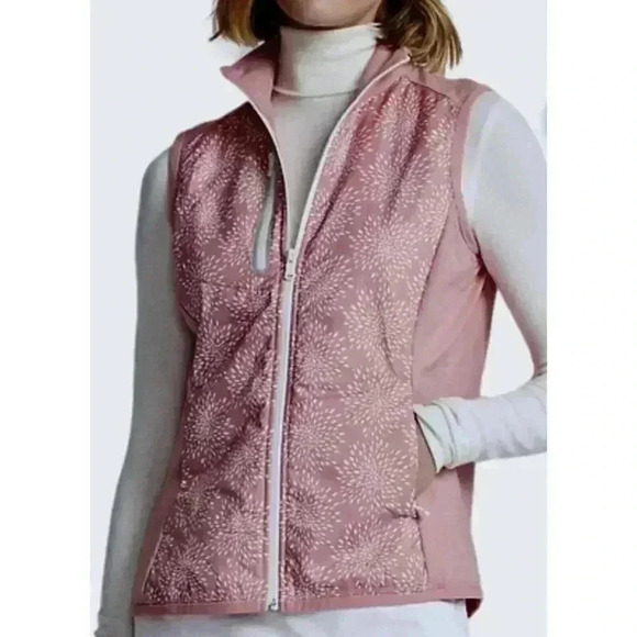 RLX Golf Ralph Lauren Women's Pink White Sleeveless Full-Zip Vest NWT $178 M - Picture 4 of 13